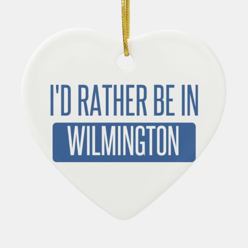 Id rather be in Wilmington NC Ceramic Ornament