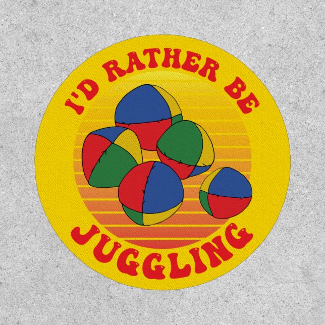 Id Rather Be Juggling Colourful Patch (Front)