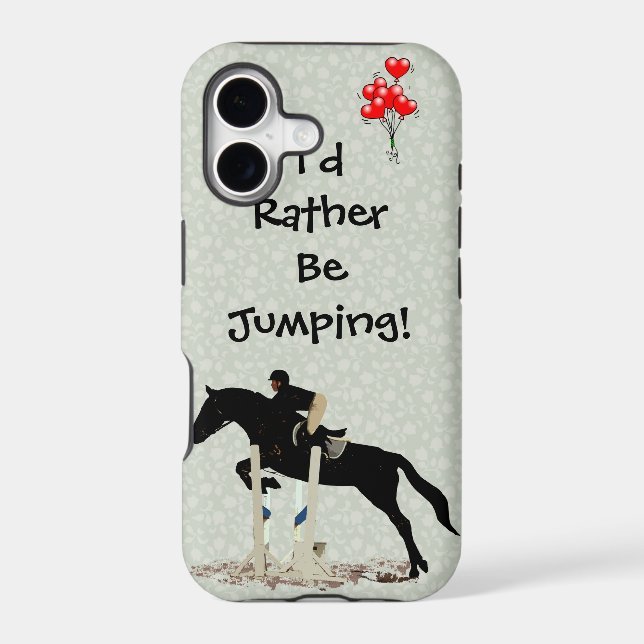 I'd Rather Be Jumping! Horse Iphone Case (Back)