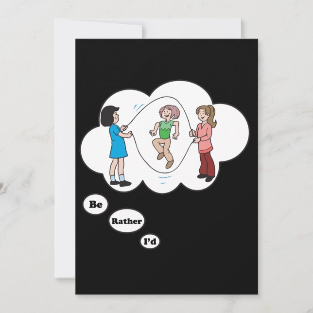 I'd rather be Jumping Rope 4 Invitation (Front)