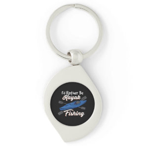 I'd Rather Be Kayak Fishing Keychain