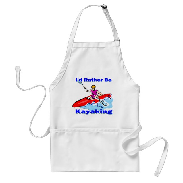 I'd Rather Be Kayaking 1 Adult Apron (Front)