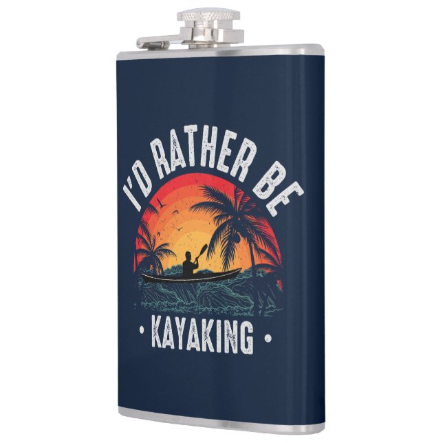 I'd Rather Be Kayaking Flask (Left)