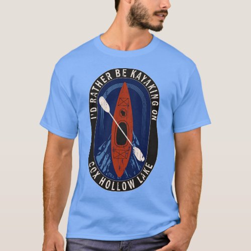 Id Rather Be Kayaking On Cox Hollow Lake in Wiscon T_Shirt