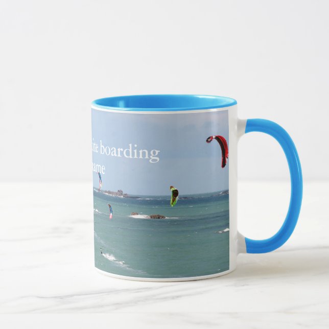 I'd rather be kite boarding - personalised mug (Right)