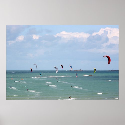 Id rather be kite boarding poster