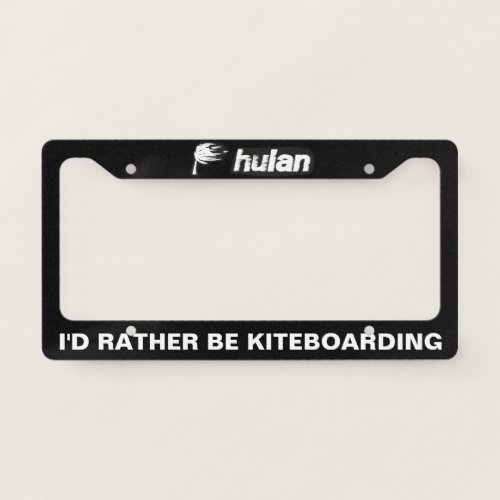 Id rather be kiteboarding license plate frame