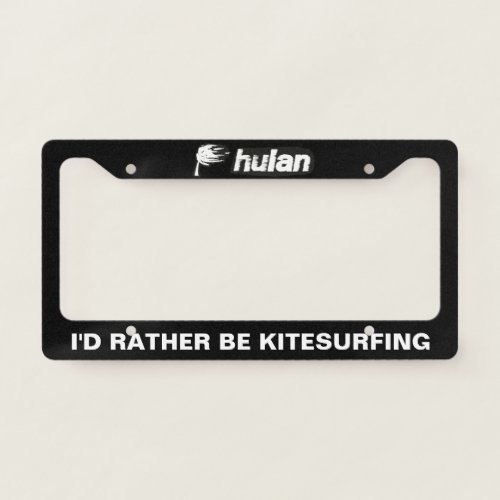 Id rather be kitesurfing license plate frame