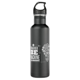 ID Rather Be Machine Learning Computer Science Pro Stainless Steel Water Bottle