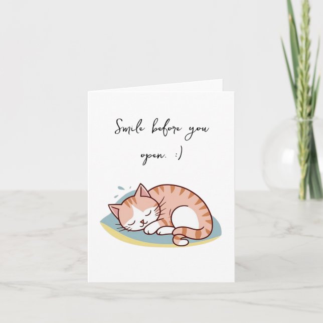 I'd Rather Be Napping With You Letterpress Thank You Card (Front)