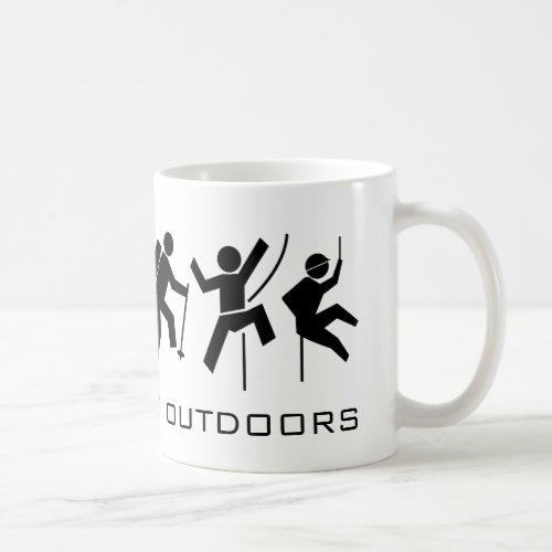 Id Rather Be Outdoors Hiker Backpacker Climber Coffee Mug