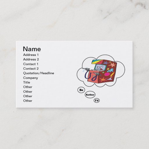Customizable I'd rather be playing Arcade Games Business Cards