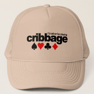 I'd Rather Be Playing Cribbage hat - choose colour