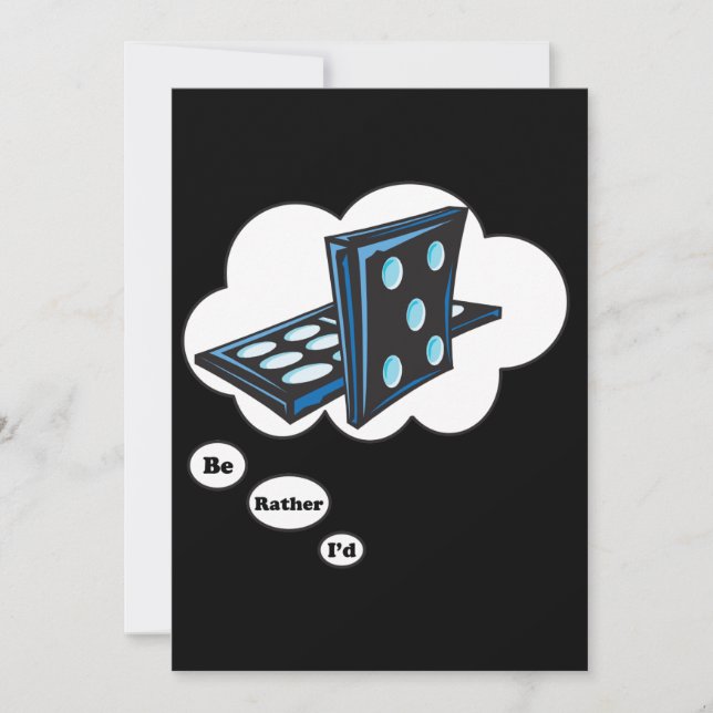 I'd rather be playing Dominos 2 Invitation (Front)