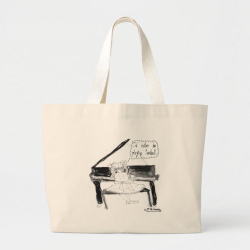 Id Rather Be Playing Football Large Tote Bag