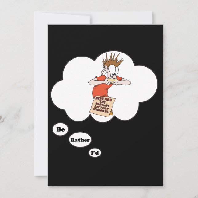 I'd rather be playing Lottery 3 Invitation (Front)