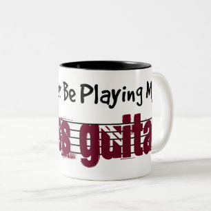 I'd Rather Be Playing My Bass Guitar Two-Tone Coffee Mug
