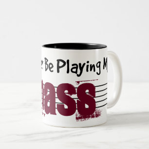 I'd Rather Be Playing My Bass Two-Tone Coffee Mug