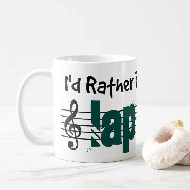 I'd Rather Be Playing My Lap Steel Coffee Mug (With Donut)