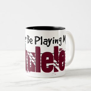 I'd Rather Be Playing My Ukulele Two-Tone Coffee Mug