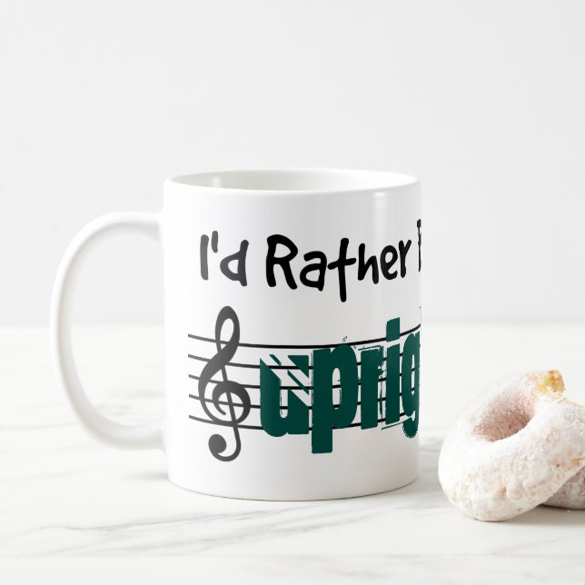 I'd Rather Be Playing My Upright Bass Coffee Mug (With Donut)