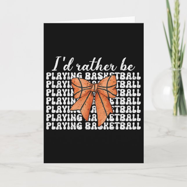 I'd Rather Be Playing Sketll Girl Mom Mother's Day Card (Front)