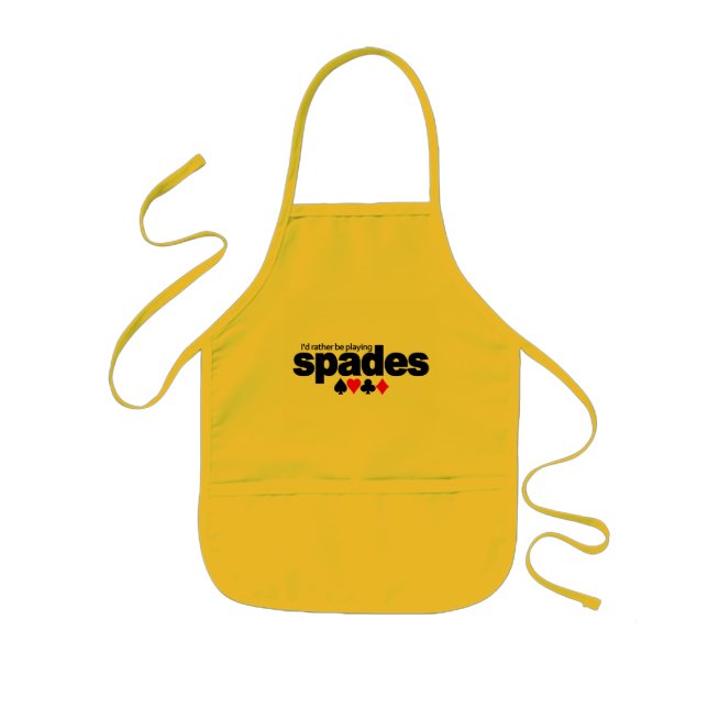 I'd Rather Be Playing Spades apron - choose style (Front)