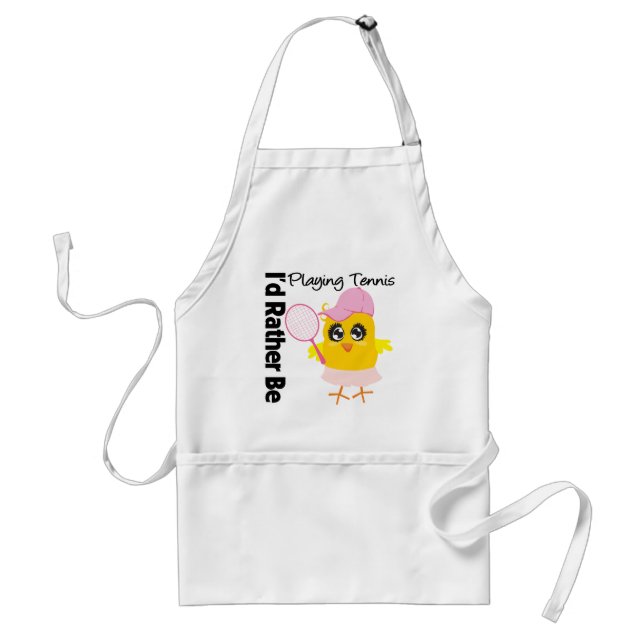 I'd Rather Be Playing Tennis Adult Apron (Front)