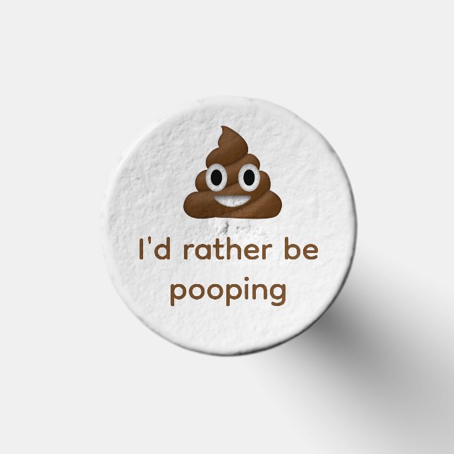 I'd Rather Be Pooping funny poo emoji Golf Tees (Top)