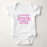 I&#39;d Rather Be Racing With Dad Baby Bodysuit at Zazzle