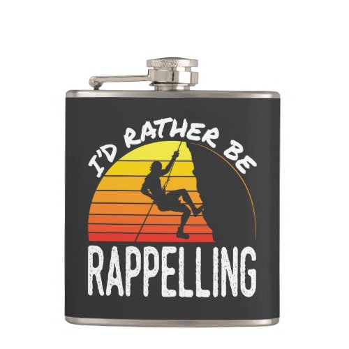 Id Rather Be Rappelling Canyoneering Flask