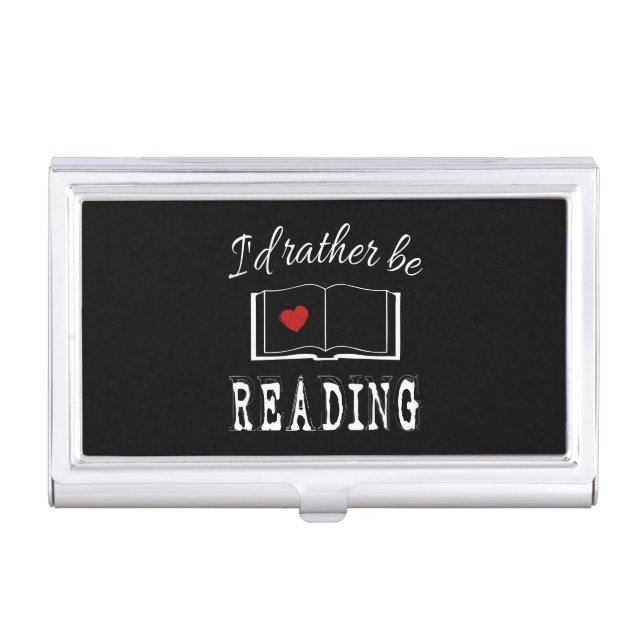 I'd rather be reading business card case (Front)