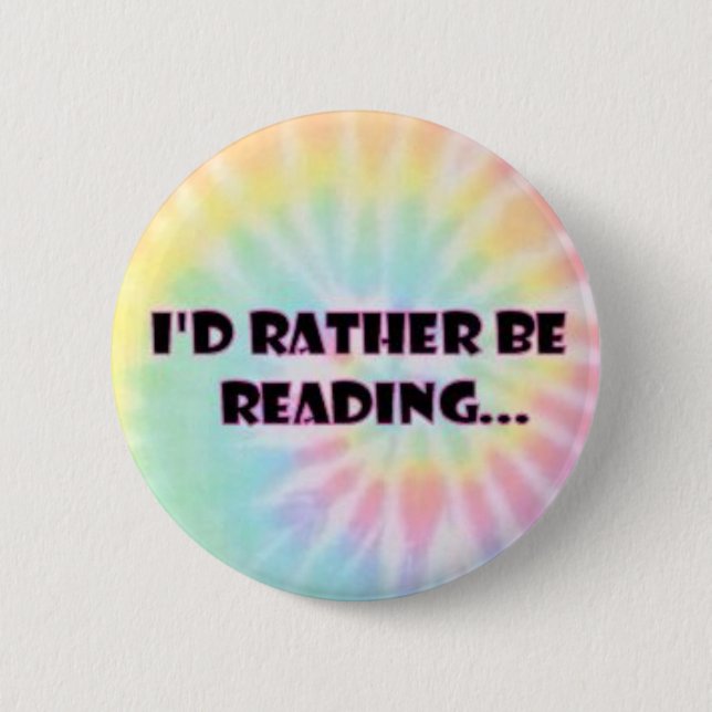 I'd rather be reading button. button (Front)