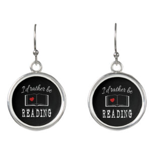 I'd rather be reading earrings