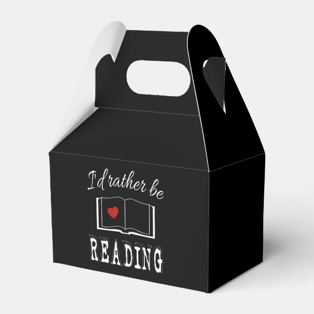 I'd rather be reading favor boxes (Front Side)