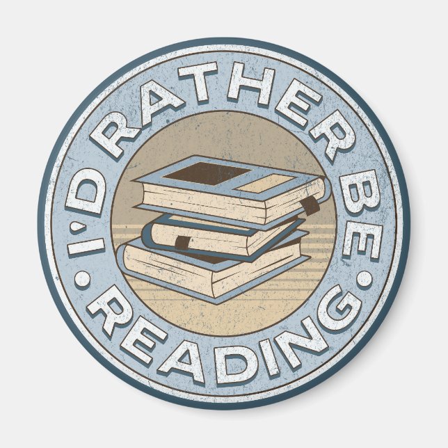 I'd rather be reading magnet (Front)