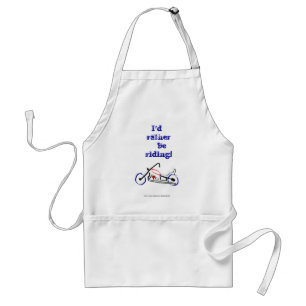 I'd rather be riding Dad motorbike for father Adult Apron