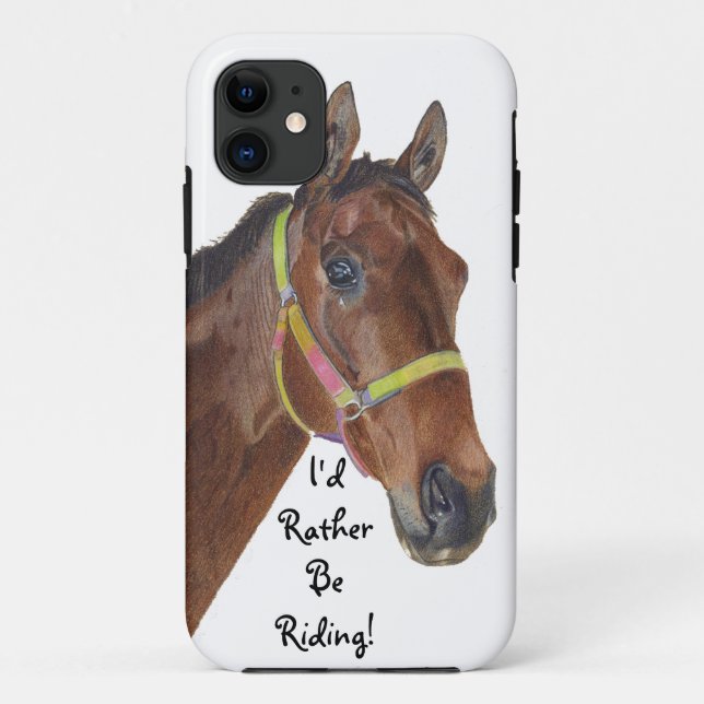 I'd Rather Be Riding! Equestrian iPhone 5 Case (Back)
