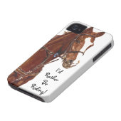 I'd Rather Be Riding! Horse iPhone 4 Case-Mate Cas Case-Mate iPhone Case (Bottom)