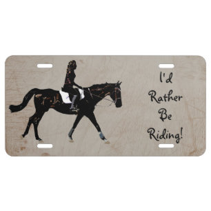I'd Rather Be Riding Horse License Plate