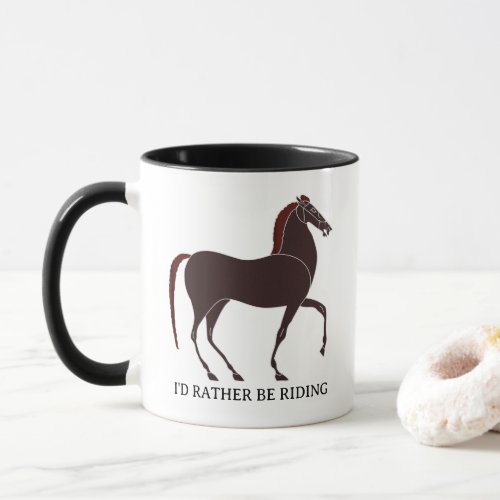 Id Rather Be Riding Horse of Ancient Greek Jar Mug