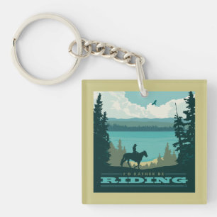 I'd Rather Be Riding Keychain