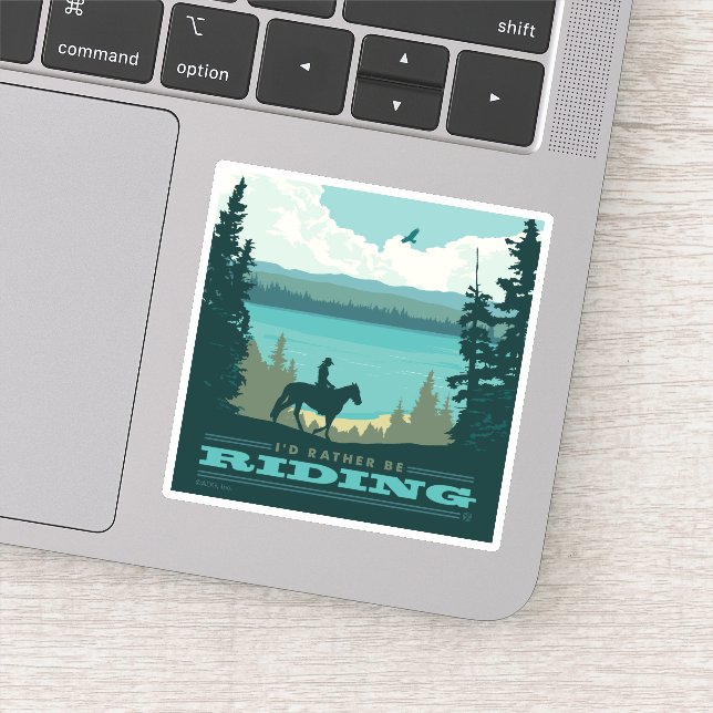 I'd Rather Be Riding Sticker (Detail)