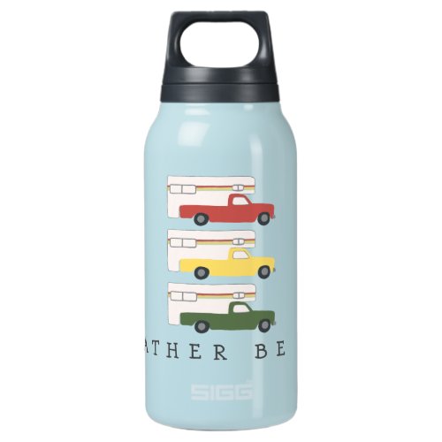 Id rather be RVing Motorhome Truck Camping Rasta Insulated Water Bottle