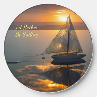 I'd Rather be Sailing, Sailboat AI ART Wireless Charger