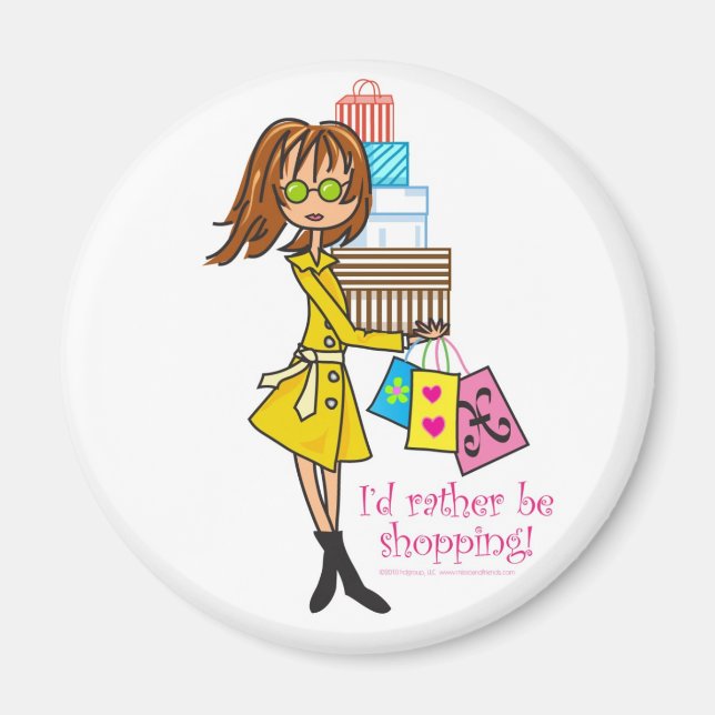 I'd rather be shopping magnet (Front)