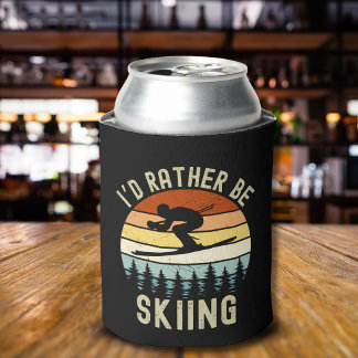 I'd rather be Skiing, Funny skier Can Cooler