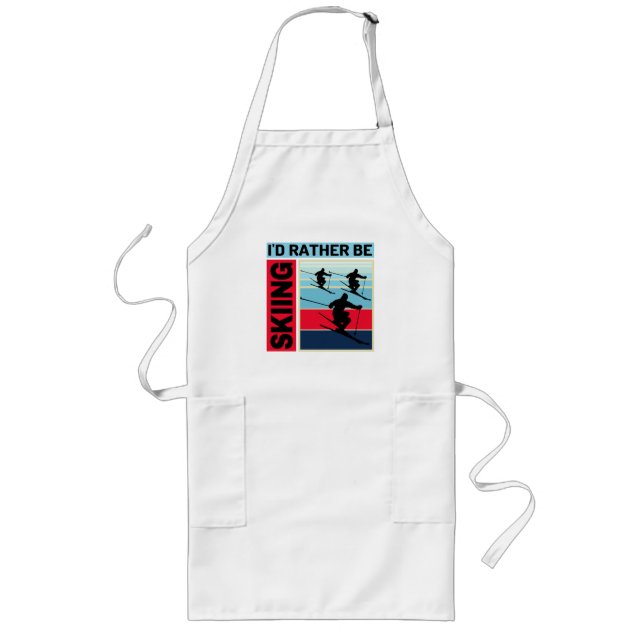 I'D RATHER BE SKIING LONG APRON (Front)