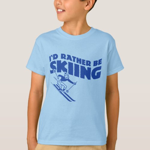 Id Rather Be Skiing male T_Shirt