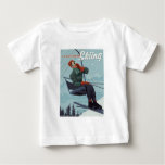 I&#39;d Rather Be Skiing Print Baby T-Shirt